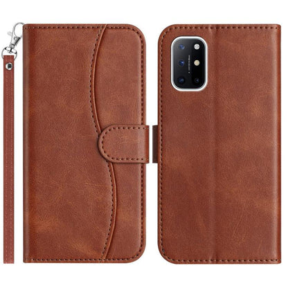 Dual-Folded S-shape Leather Phone Case, For OnePlus 13, For OnePlus 8T