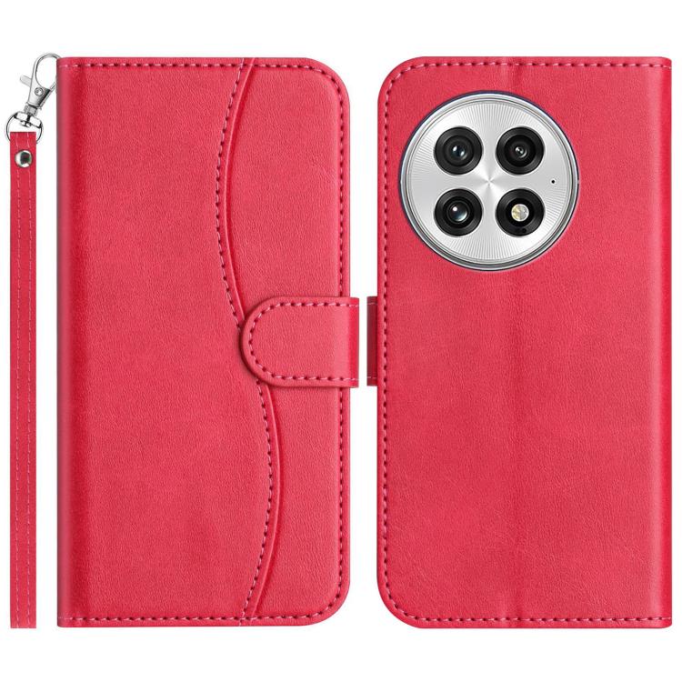 Dual-Folded S-shape Leather Phone Case, For OnePlus 13, For OnePlus 8T