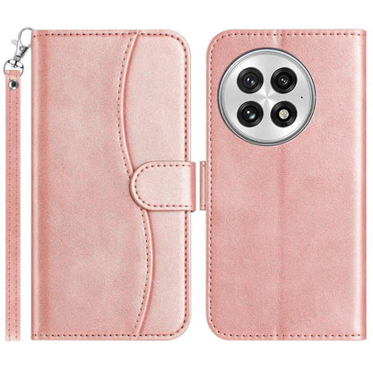 Dual-Folded S-shape Leather Phone Case, For OnePlus 13, For OnePlus 8T