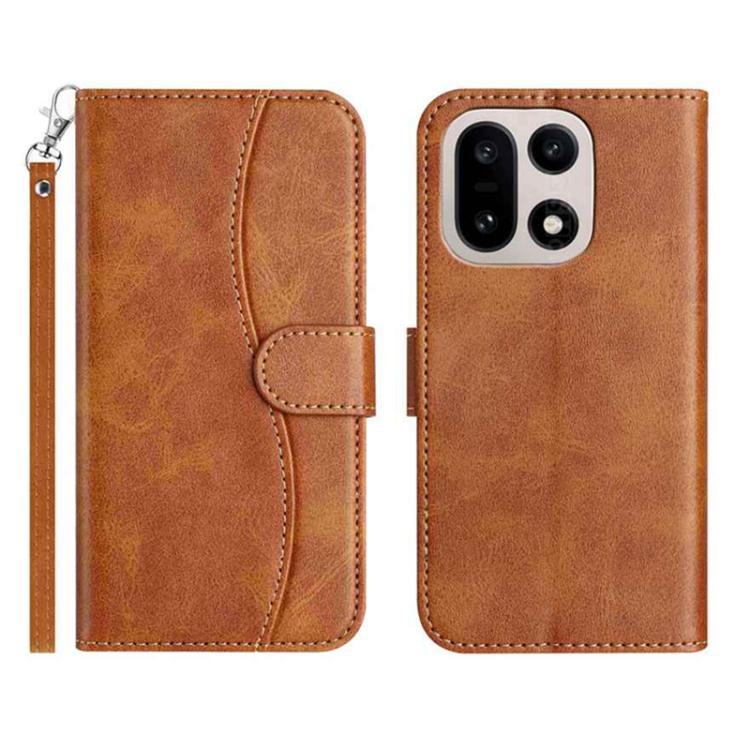 Dual-Folded S-shape Leather Phone Case, For OnePlus Ace 6, For OnePlus 15, For OnePlus Nord 5, For OnePlus Nord CE5