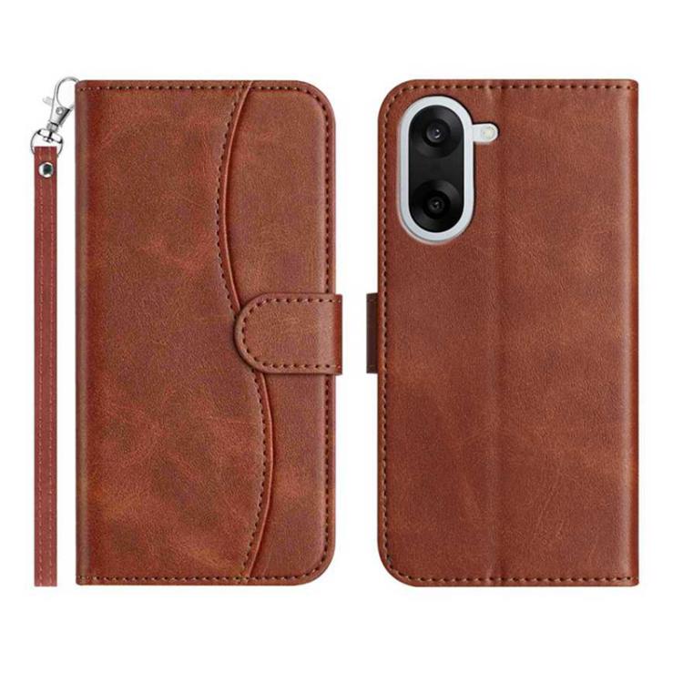 Dual-Folded S-shape Leather Phone Case, For OnePlus Ace 6, For OnePlus 15, For OnePlus Nord 5, For OnePlus Nord CE5