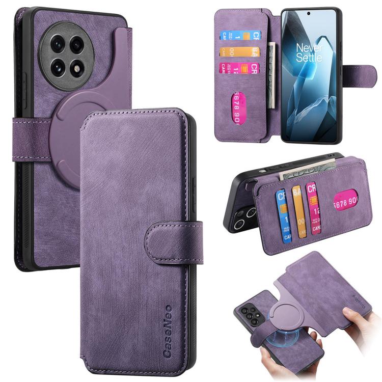 CaseNeo MagSafe RFID Anti-theft Retro Leather Phone Case, For OnePlus 15T, For OnePlus Ace 6 / 6T, For OnePlus 15, For OnePlus Ace 5