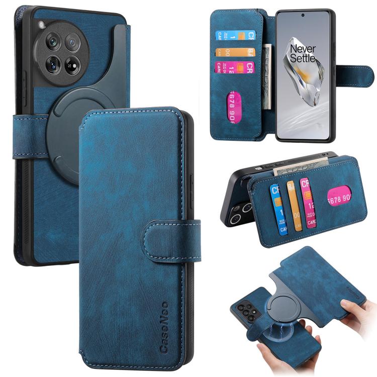 CaseNeo MagSafe RFID Anti-theft Retro Leather Phone Case, For OnePlus 13, For OnePlus 12