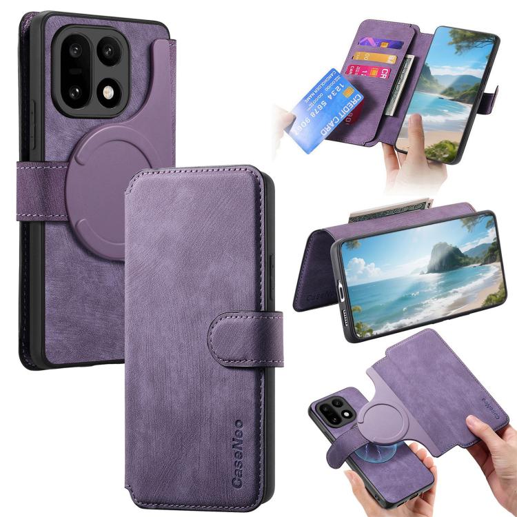 CaseNeo MagSafe RFID Anti-theft Retro Leather Phone Case, For OnePlus 15T, For OnePlus Ace 6 / 6T, For OnePlus 15, For OnePlus Ace 5