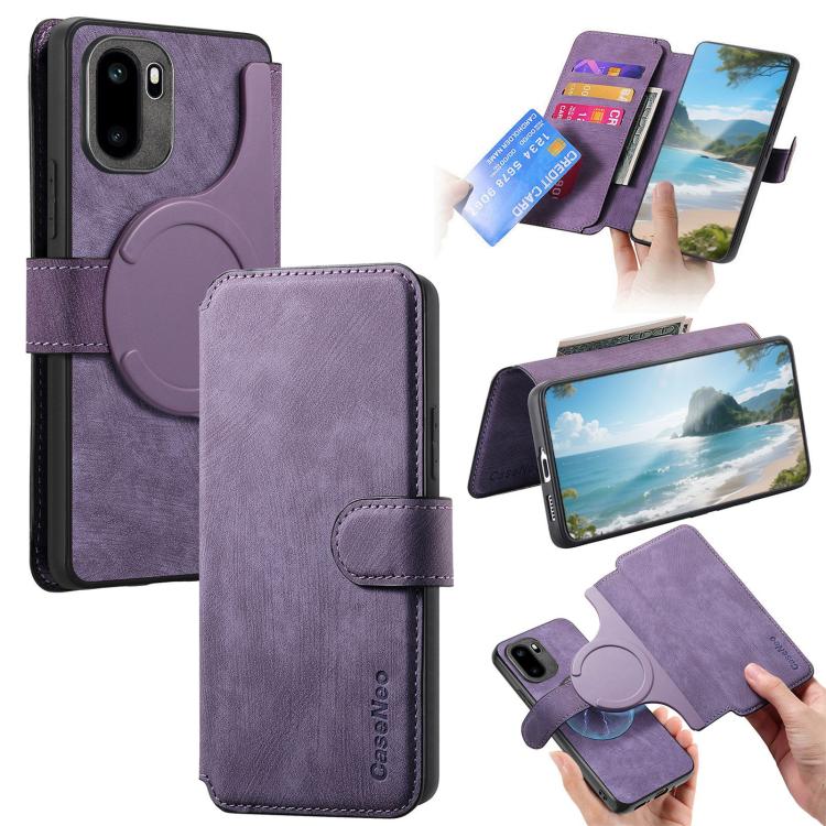 CaseNeo MagSafe RFID Anti-theft Retro Leather Phone Case, For OnePlus 15T, For OnePlus Ace 6 / 6T, For OnePlus 15, For OnePlus Ace 5