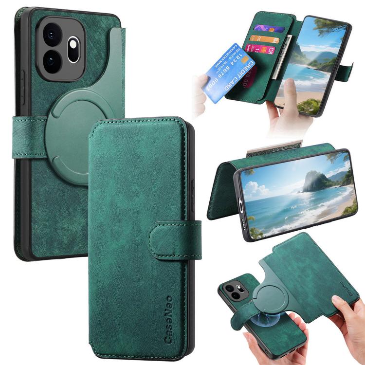CaseNeo MagSafe RFID Anti-theft Retro Leather Phone Case, For OnePlus 15T, For OnePlus Ace 6 / 6T, For OnePlus 15, For OnePlus Ace 5
