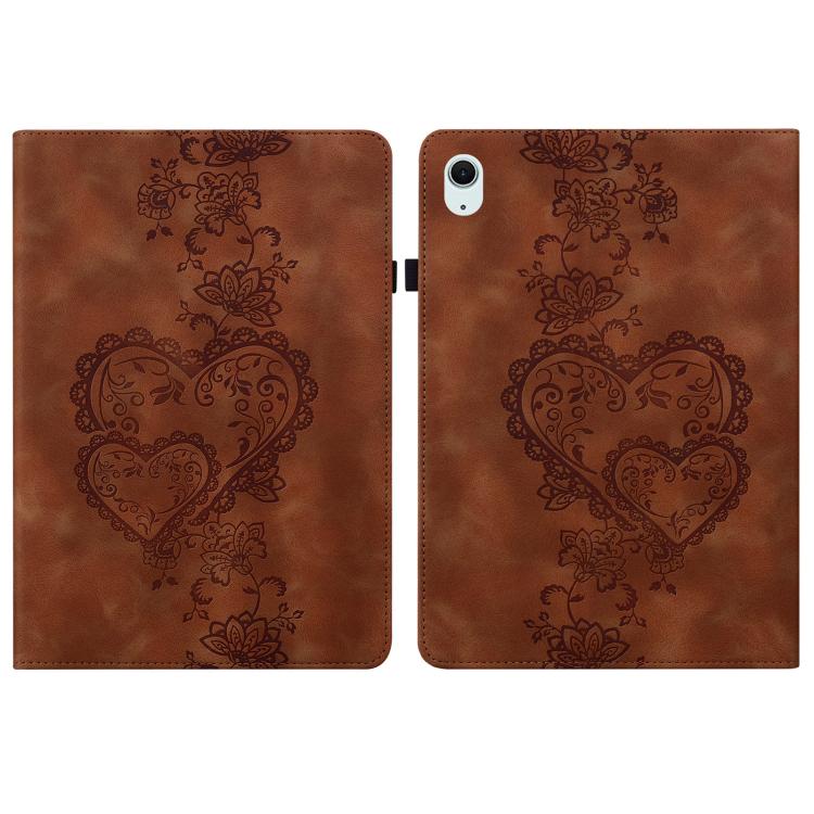 Love Hearts Embossed Leather Smart Tablet Case, For iPad Air 13 2025 / 2024 / Pro 12.9, For iPad mini 6 / mini 2024, For iPad 10.2 2021 / Air 10.5, For iPad mini 5 / 4 / 3 / 2 / 1