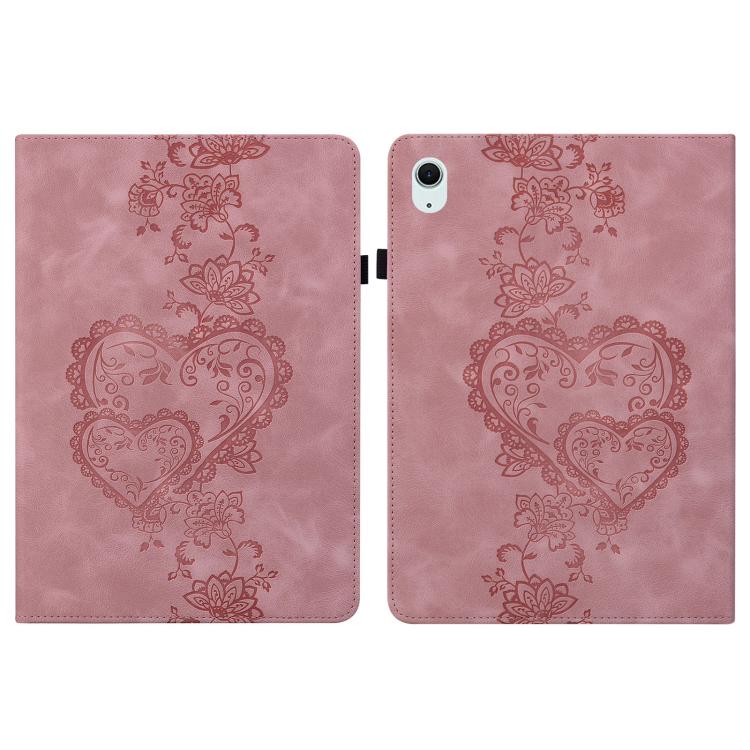 Love Hearts Embossed Leather Smart Tablet Case, For iPad Air 13 2025 / 2024 / Pro 12.9, For iPad mini 6 / mini 2024, For iPad 10.2 2021 / Air 10.5, For iPad mini 5 / 4 / 3 / 2 / 1
