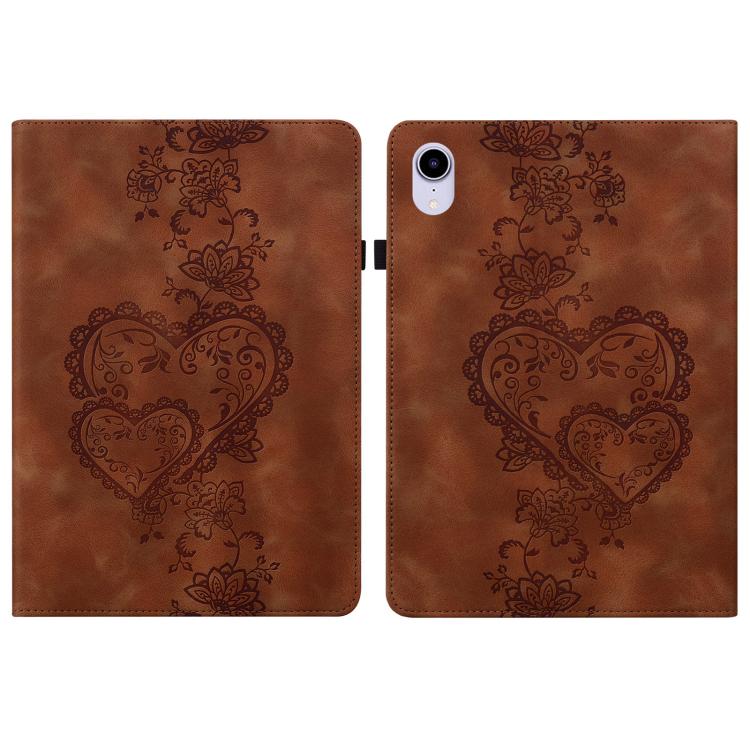 Love Hearts Embossed Leather Smart Tablet Case, For iPad Air 13 2025 / 2024 / Pro 12.9, For iPad mini 6 / mini 2024, For iPad 10.2 2021 / Air 10.5, For iPad mini 5 / 4 / 3 / 2 / 1