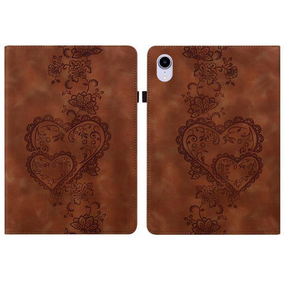 Love Hearts Embossed Leather Smart Tablet Case, For iPad Air 13 2025 / 2024 / Pro 12.9, For iPad mini 6 / mini 2024, For iPad 10.2 2021 / Air 10.5, For iPad mini 5 / 4 / 3 / 2 / 1