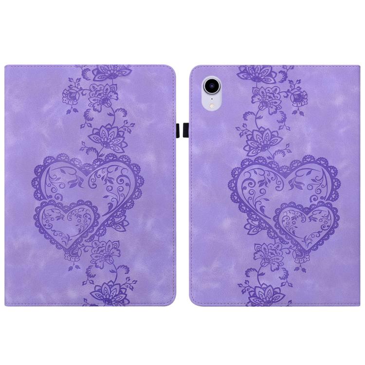 Love Hearts Embossed Leather Smart Tablet Case, For iPad Air 13 2025 / 2024 / Pro 12.9, For iPad mini 6 / mini 2024, For iPad 10.2 2021 / Air 10.5, For iPad mini 5 / 4 / 3 / 2 / 1