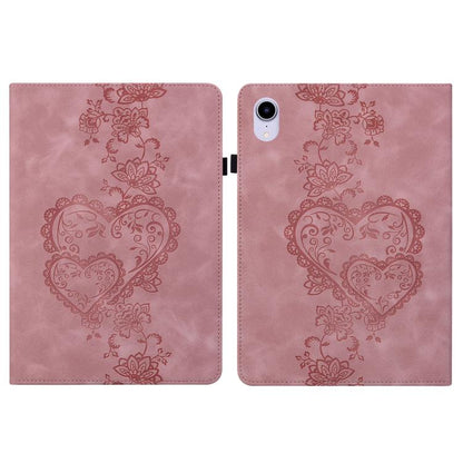 Love Hearts Embossed Leather Smart Tablet Case, For iPad Air 13 2025 / 2024 / Pro 12.9, For iPad mini 6 / mini 2024, For iPad 10.2 2021 / Air 10.5, For iPad mini 5 / 4 / 3 / 2 / 1