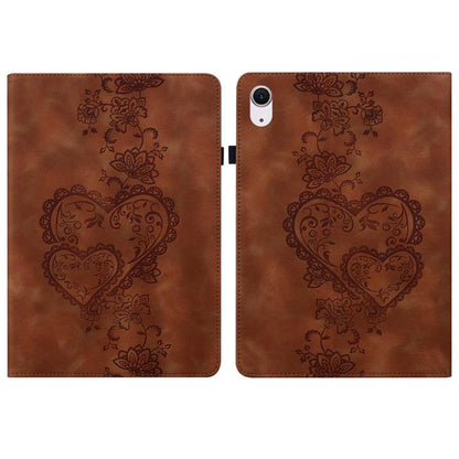 Love Hearts Embossed Leather Smart Tablet Case, For iPad Air 13 2025 / 2024 / Pro 12.9, For iPad mini 6 / mini 2024, For iPad 10.2 2021 / Air 10.5, For iPad mini 5 / 4 / 3 / 2 / 1