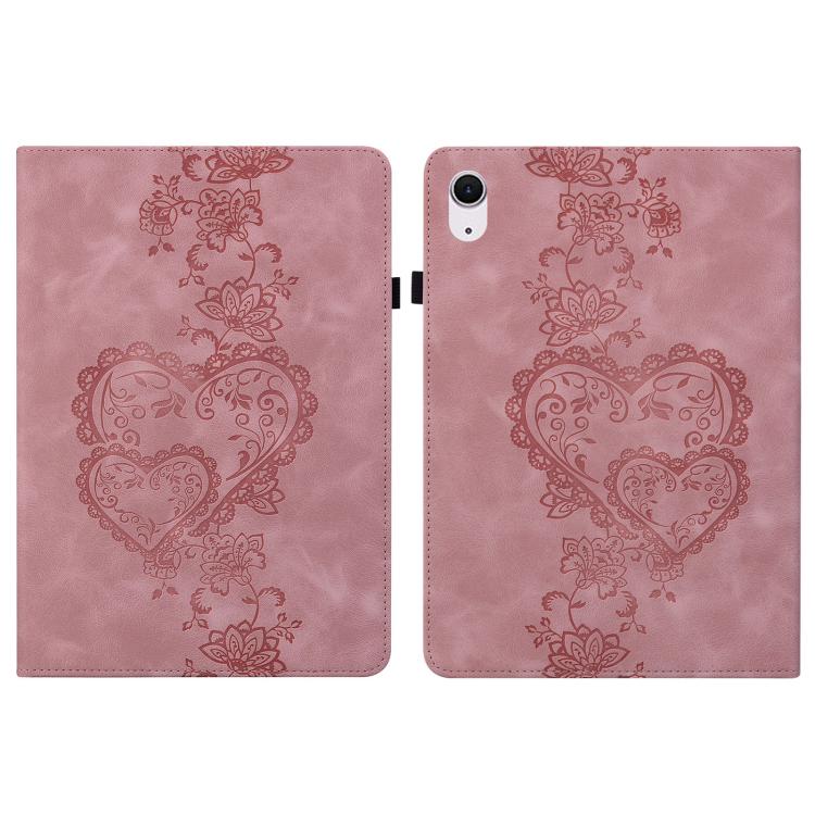 Love Hearts Embossed Leather Smart Tablet Case, For iPad Air 13 2025 / 2024 / Pro 12.9, For iPad mini 6 / mini 2024, For iPad 10.2 2021 / Air 10.5, For iPad mini 5 / 4 / 3 / 2 / 1