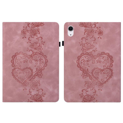 Love Hearts Embossed Leather Smart Tablet Case, For iPad Air 13 2025 / 2024 / Pro 12.9, For iPad mini 6 / mini 2024, For iPad 10.2 2021 / Air 10.5, For iPad mini 5 / 4 / 3 / 2 / 1