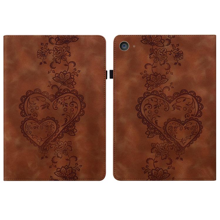 Love Hearts Embossed Leather Smart Tablet Case, For iPad Air 13 2025 / 2024 / Pro 12.9, For iPad mini 6 / mini 2024, For iPad 10.2 2021 / Air 10.5, For iPad mini 5 / 4 / 3 / 2 / 1
