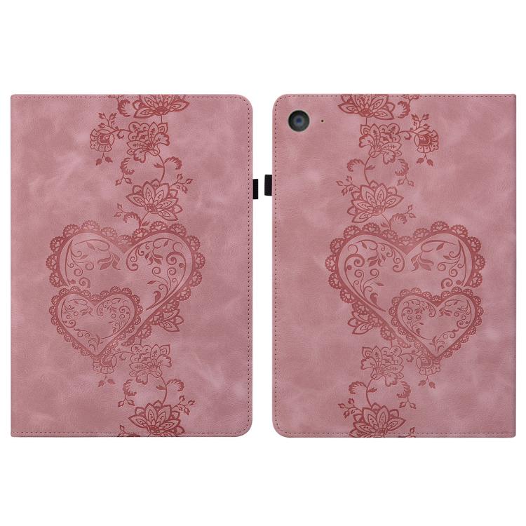 Love Hearts Embossed Leather Smart Tablet Case, For iPad Air 13 2025 / 2024 / Pro 12.9, For iPad mini 6 / mini 2024, For iPad 10.2 2021 / Air 10.5, For iPad mini 5 / 4 / 3 / 2 / 1