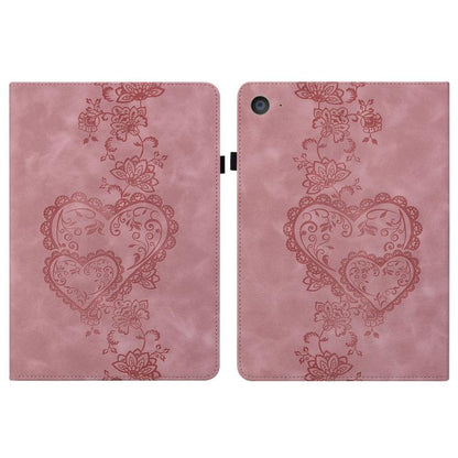 Love Hearts Embossed Leather Smart Tablet Case, For iPad Air 13 2025 / 2024 / Pro 12.9, For iPad mini 6 / mini 2024, For iPad 10.2 2021 / Air 10.5, For iPad mini 5 / 4 / 3 / 2 / 1