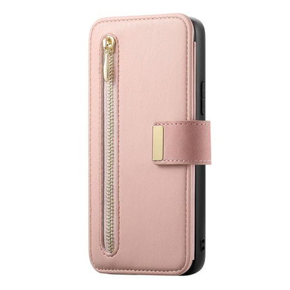 Ring Zipper Wallet RFID Blocking MagSafe Leather Phone Case, For OnePlus 12R  5G / Ace 3