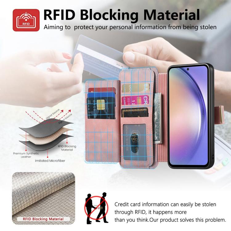 Ring Zipper Wallet RFID Blocking MagSafe Leather Phone Case, For OnePlus 15T, For OnePlus Ace 5 / 5 Pro, For OnePlus 13