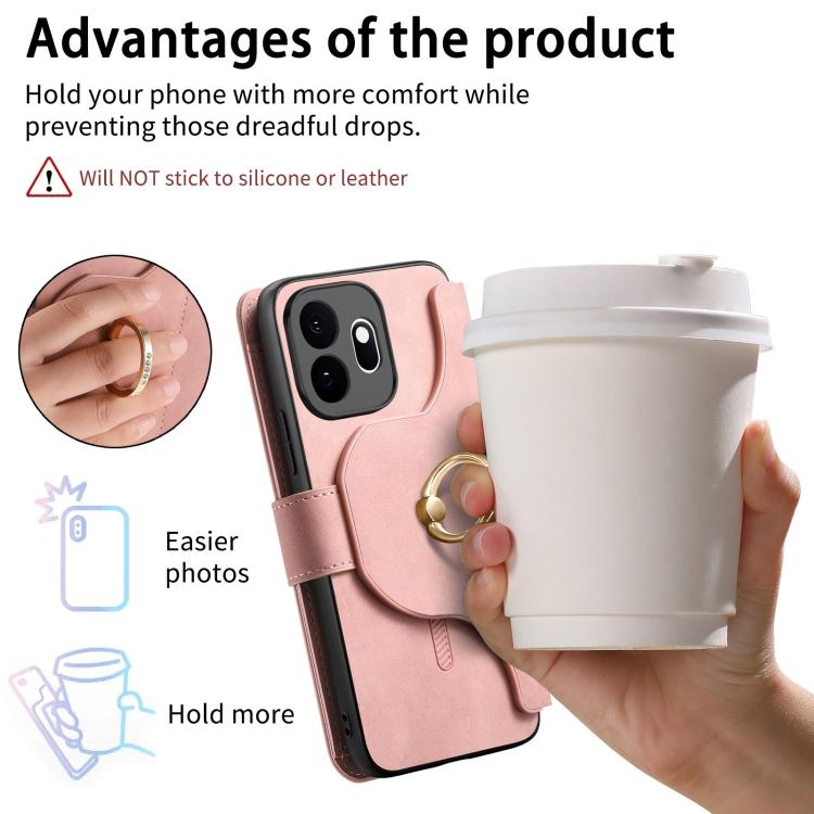 Ring Zipper Wallet RFID Blocking MagSafe Leather Phone Case, For OnePlus 15T, For OnePlus Ace 5 / 5 Pro, For OnePlus 13