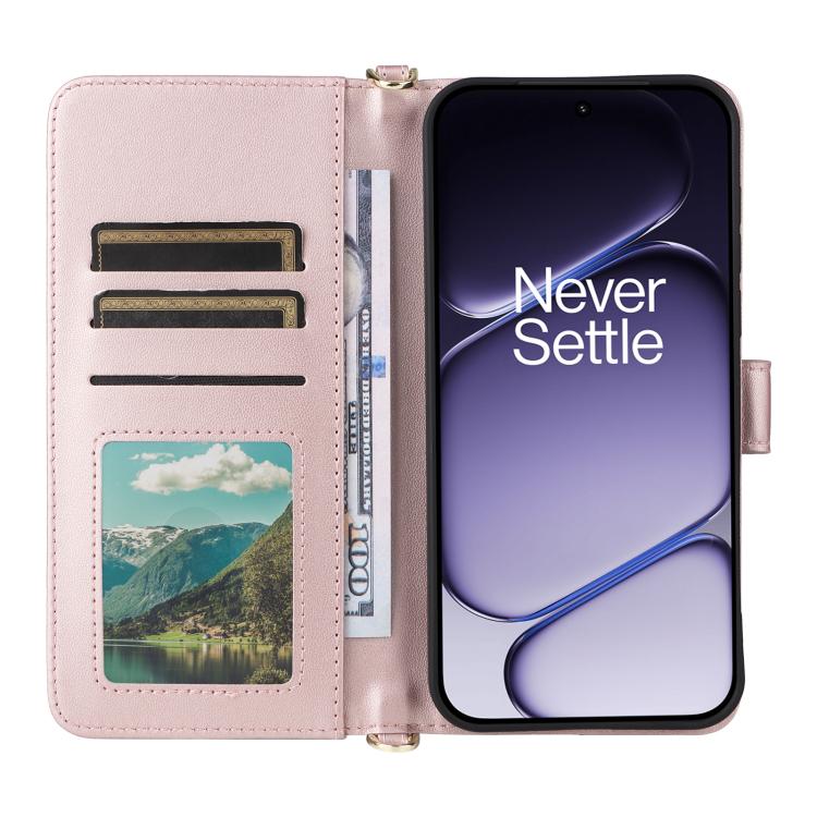 Multifunctional 6-Card Slots Leather Phone Case with Wrist Strap, For OnePlus Turbo 6 / Turbo 6V / Nord 6, For OnePlus 15T 5G, For OnePlus Ace 6 / Ace 6T / 15R, For OnePlus 15, For OnePlus Nord 5 / OnePlus Ace 5 Ultra                                   ...