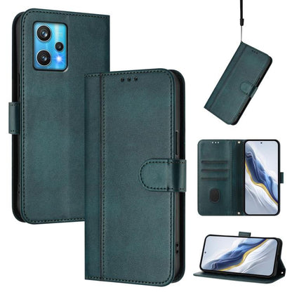 Line Splicing Buckle Retro Leather Phone Case, For Realme C30 4G / C30s / Narzo 50i Prime, For Realme GT Neo 3T, For Realme 9 Pro+ 5G / 9 4G Global