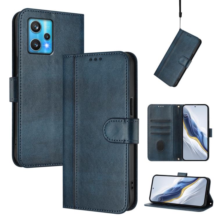Line Splicing Buckle Retro Leather Phone Case, For Realme C30 4G / C30s / Narzo 50i Prime, For Realme GT Neo 3T, For Realme 9 Pro+ 5G / 9 4G Global