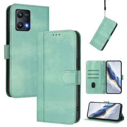 Line Splicing Buckle Retro Leather Phone Case, For Realme GT Neo 3, For Realme 9 Pro 5G Global / 9 5G EU Version, For Realme C20 / C11 2021 / C21