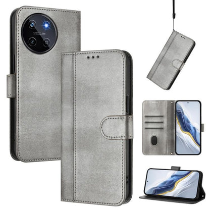 Line Splicing Buckle Retro Leather Phone Case, For Realme 11 5G Global / C67 5G India, For Realme 11 4G Global, For Realme GT5 240W / GT5