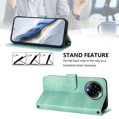 Line Splicing Buckle Retro Leather Phone Case, For Realme 11 5G Global / C67 5G India, For Realme 11 4G Global, For Realme GT5 240W / GT5