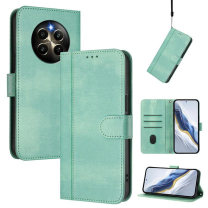 Line Splicing Buckle Retro Leather Phone Case, For Realme C67 4G / 12 Lite 4G Global, For Realme 12 Pro 5G / 12 Pro+ 5G Global, For Realme C53 4G Global / C51 4G