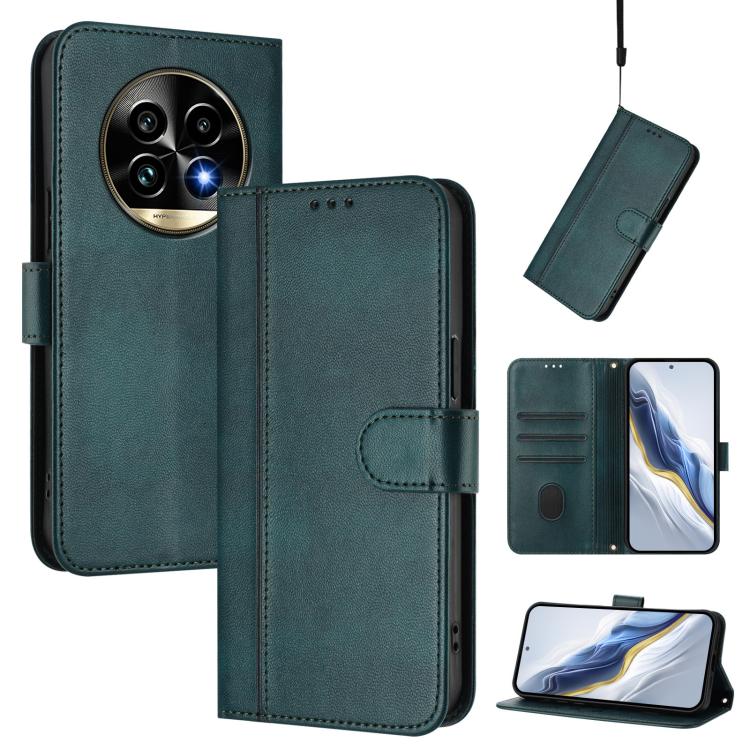 Line Splicing Buckle Retro Leather Phone Case, For Realme 13 Pro 5G / 13 Pro+ 5G Global, For Realme Note 60 4G Global / C61 4G India, For Realme GT 6 5G / GT 6T 5G Global