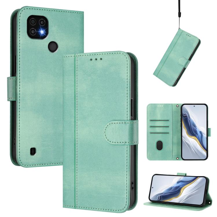 Line Splicing Buckle Retro Leather Phone Case, For Realme GT Neo 3, For Realme 9 Pro 5G Global / 9 5G EU Version, For Realme C20 / C11 2021 / C21