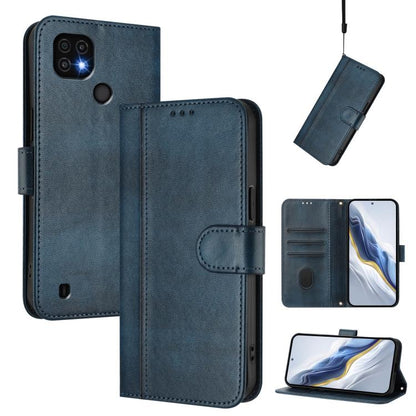 Line Splicing Buckle Retro Leather Phone Case, For Realme GT Neo 3, For Realme 9 Pro 5G Global / 9 5G EU Version, For Realme C20 / C11 2021 / C21
