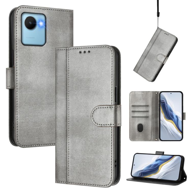 Line Splicing Buckle Retro Leather Phone Case, For Realme C30 4G / C30s / Narzo 50i Prime, For Realme GT Neo 3T, For Realme 9 Pro+ 5G / 9 4G Global