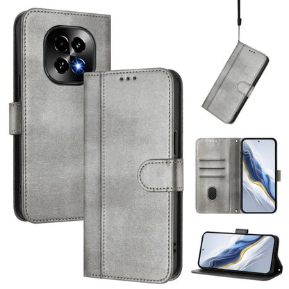 Line Splicing Buckle Retro Leather Phone Case, For Realme GT 7 Pro / GT7 Pro Racing, For Realme C63 5G Global, For Realme 12 5G / 12x 5G / C65 5G Global