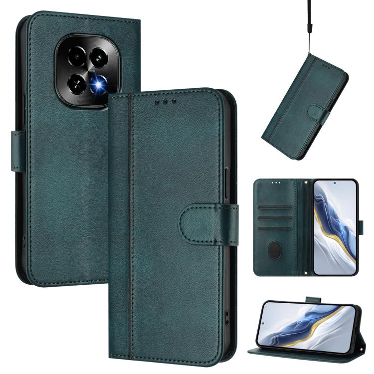 Line Splicing Buckle Retro Leather Phone Case, For Realme GT 7 Pro / GT7 Pro Racing, For Realme C63 5G Global, For Realme 12 5G / 12x 5G / C65 5G Global