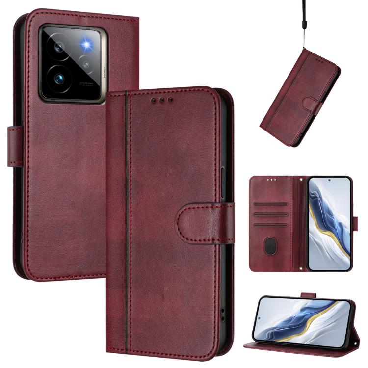 Line Splicing Buckle Retro Leather Phone Case, For Realme GT 7 Pro / GT7 Pro Racing, For Realme C63 5G Global, For Realme 12 5G / 12x 5G / C65 5G Global