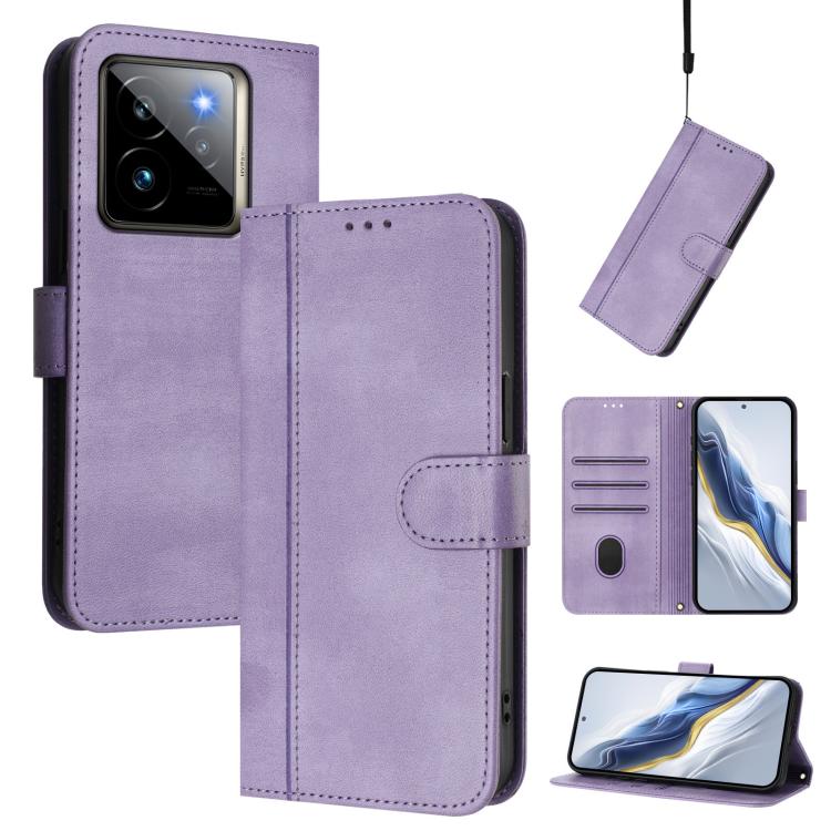 Line Splicing Buckle Retro Leather Phone Case, For Realme GT 7 Pro / GT7 Pro Racing, For Realme C63 5G Global, For Realme 12 5G / 12x 5G / C65 5G Global