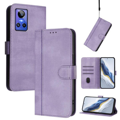 Line Splicing Buckle Retro Leather Phone Case, For Realme GT Neo 3, For Realme 9 Pro 5G Global / 9 5G EU Version, For Realme C20 / C11 2021 / C21