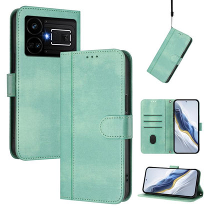 Line Splicing Buckle Retro Leather Phone Case, For Realme 11 5G Global / C67 5G India, For Realme 11 4G Global, For Realme GT5 240W / GT5
