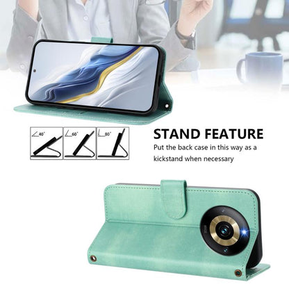 Line Splicing Buckle Retro Leather Phone Case, For Realme Narzo 60 Pro Global, For Realme C65 4G Global, For Realme C55 4G Global / Narzo N55