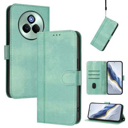 Line Splicing Buckle Retro Leather Phone Case, For Realme P3 Pro 5G Global, For Realme 14 Pro+ 5G, For Realme C75 4G / 14x 5G Global