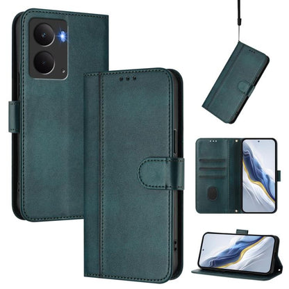Line Splicing Buckle Retro Leather Phone Case, For Realme 14 5G / 14T 5G Global, For Realme P3 Ultra 5G, For Realme P3 5G