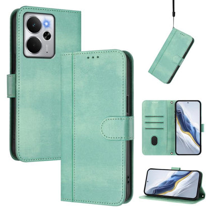 Line Splicing Buckle Retro Leather Phone Case, For Realme 14 5G / 14T 5G Global, For Realme P3 Ultra 5G, For Realme P3 5G