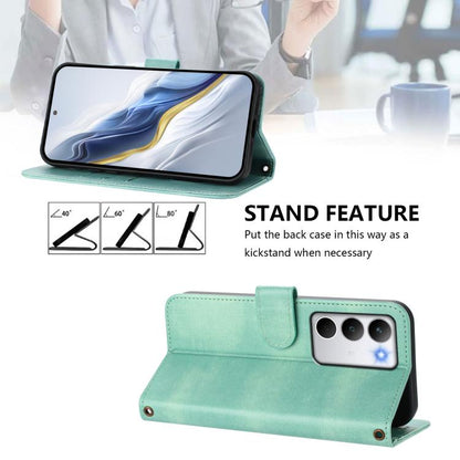 Line Splicing Buckle Retro Leather Phone Case, For Realme C71 4G Global, For Realme V70 5G / C75 5G, For Realme Narzo 80 Pro / 14 Pro 5G India