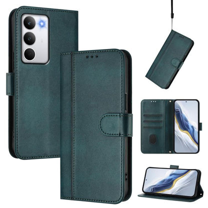Line Splicing Buckle Retro Leather Phone Case, For Realme C71 4G Global, For Realme V70 5G / C75 5G, For Realme Narzo 80 Pro / 14 Pro 5G India
