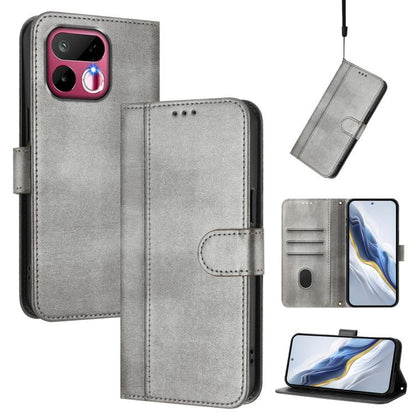 Line Splicing Buckle Retro Leather Phone Case, For Realme P4x 5G / OnePlus Nord CE6 Lite, For Realme 16T 5G Global, For Realme C100 5G
