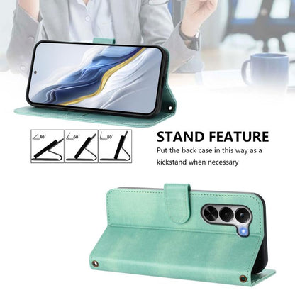 Line Splicing Buckle Retro Leather Phone Case, For Realme P4x 5G / OnePlus Nord CE6 Lite, For Realme 16T 5G Global, For Realme C100 5G